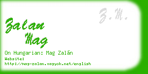 zalan mag business card